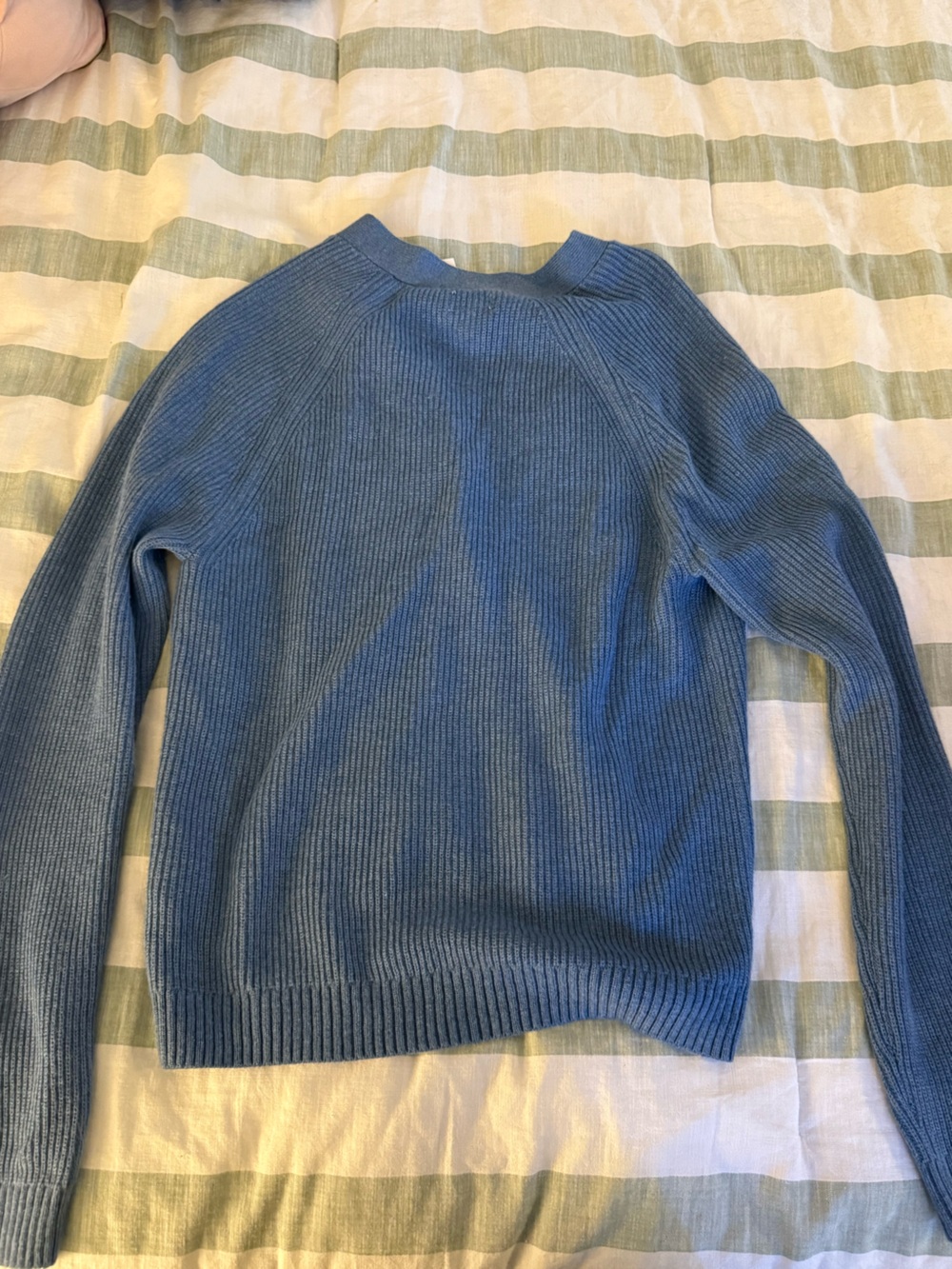 J. Crew Sky Blue Ribbed Button-Front Cardigan - Picture 2 of 2